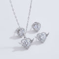 Winged Heart Pendant Necklace - Silver