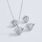 Winged Heart Pendant Necklace - Silver