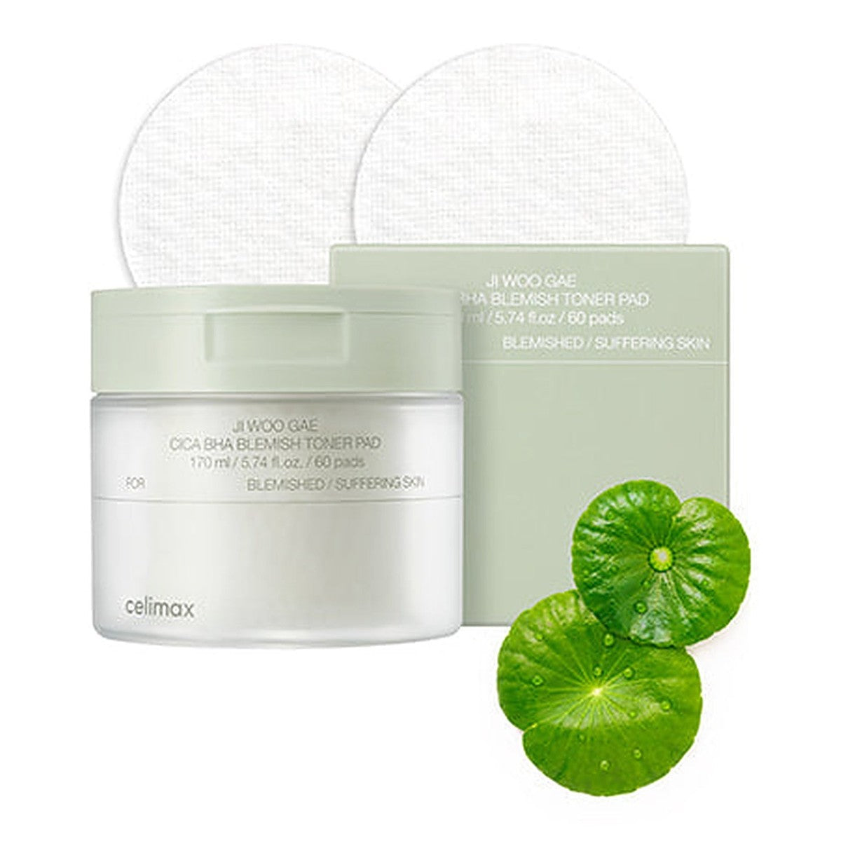 Ji Woo Gae Cica BHA Blemish Toner Pad (60pads)
