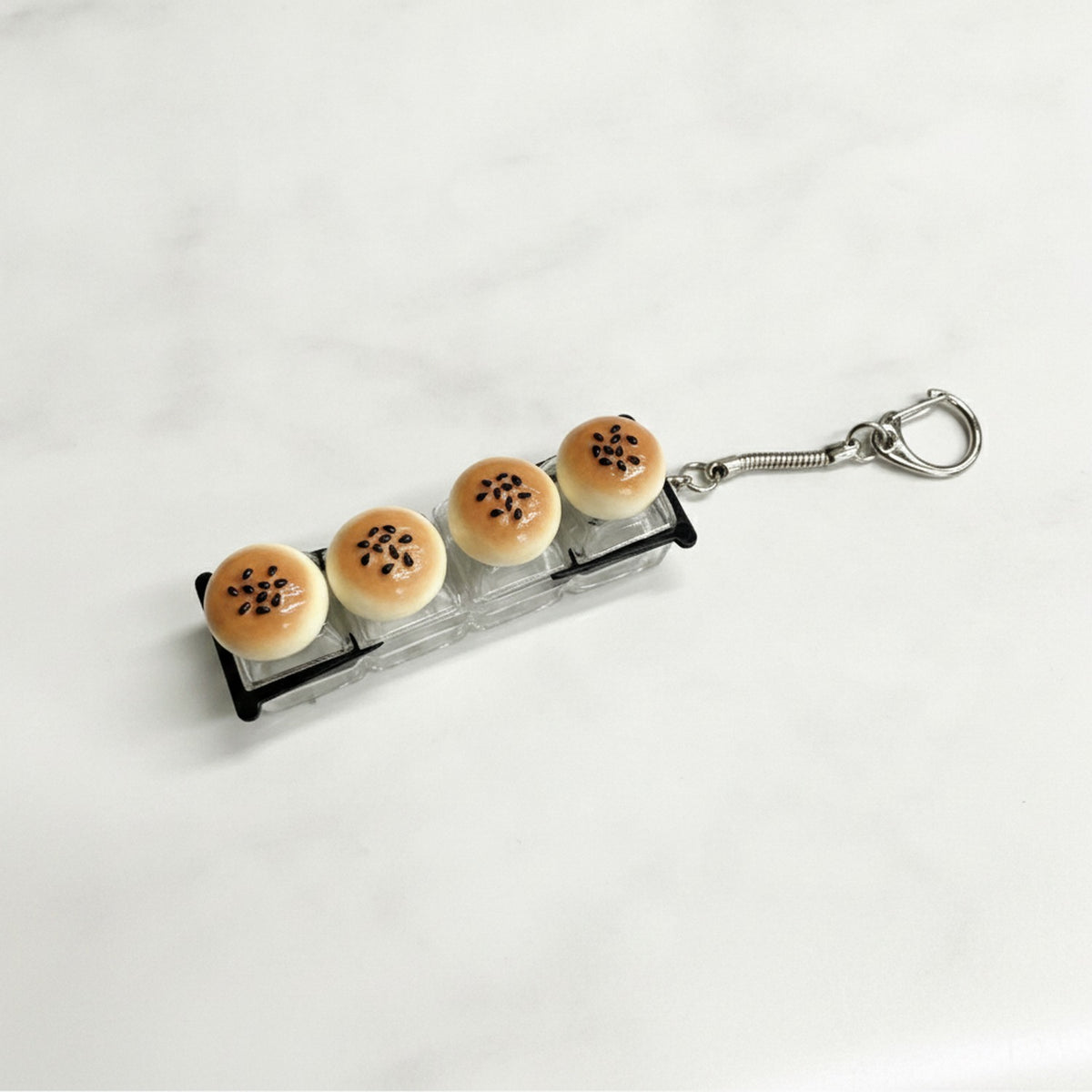 Cheese Wedge Keychain Charm - Dinner Roll