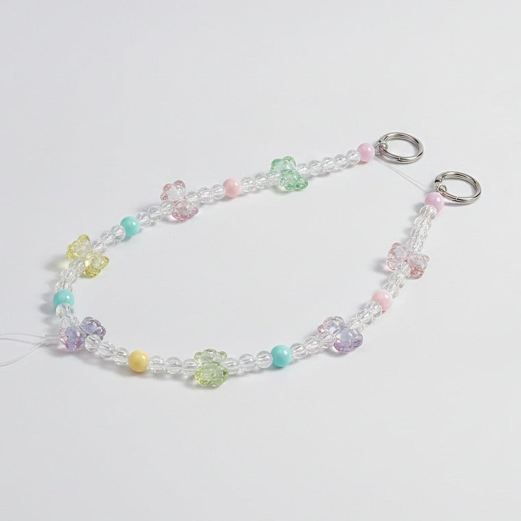 Candy Bear Beaded Keychain - Rainbow Bears