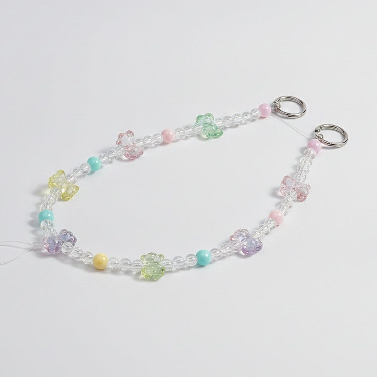 Candy Bear Beaded Keychain - Rainbow Bears