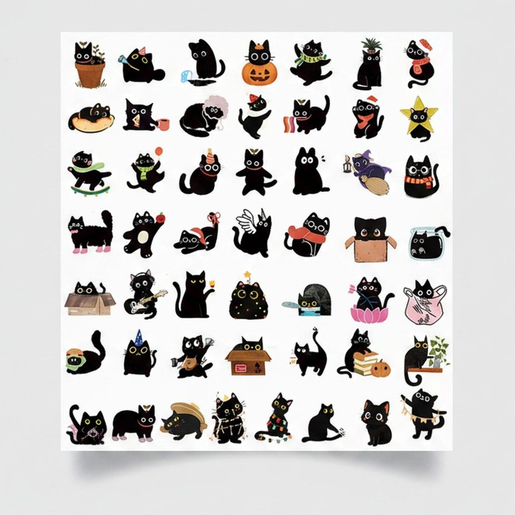Black Cat Sticker Sheet Collection Pack – stationery (view 1)