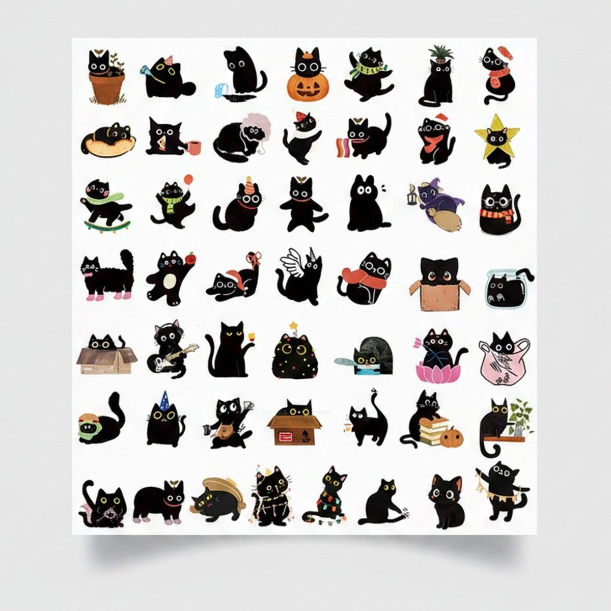 Black Cat Sticker Sheet Collection Pack – stationery (view 1)