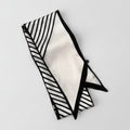 Striped Black & White Triangle Scarf Wrap – scarves & belts (view 1)