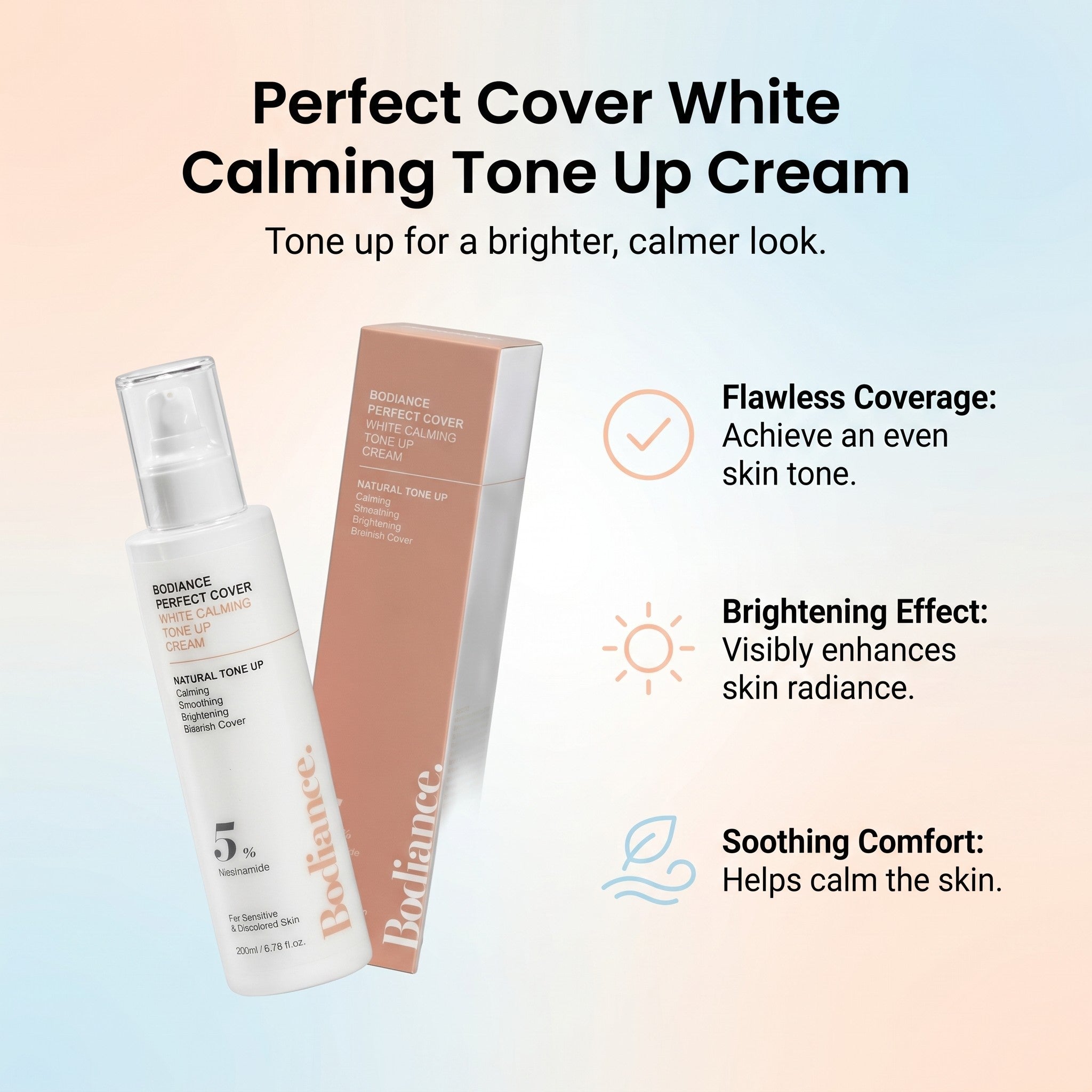 Perfect Cover White Calming Tone Up Cream 200ml