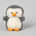 Cute Grey & White Fuzzy Penguin Plush Toy – novelty & toys (view 1)