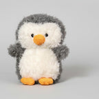 Cute Grey & White Fuzzy Penguin Plush Toy – novelty & toys (view 1)