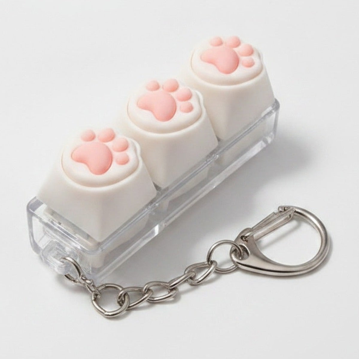 Paw Pad Mini Keyboard Keychain - Cat Paw