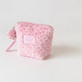 Fuzzy Leopard Zip Pouch - Light Pink