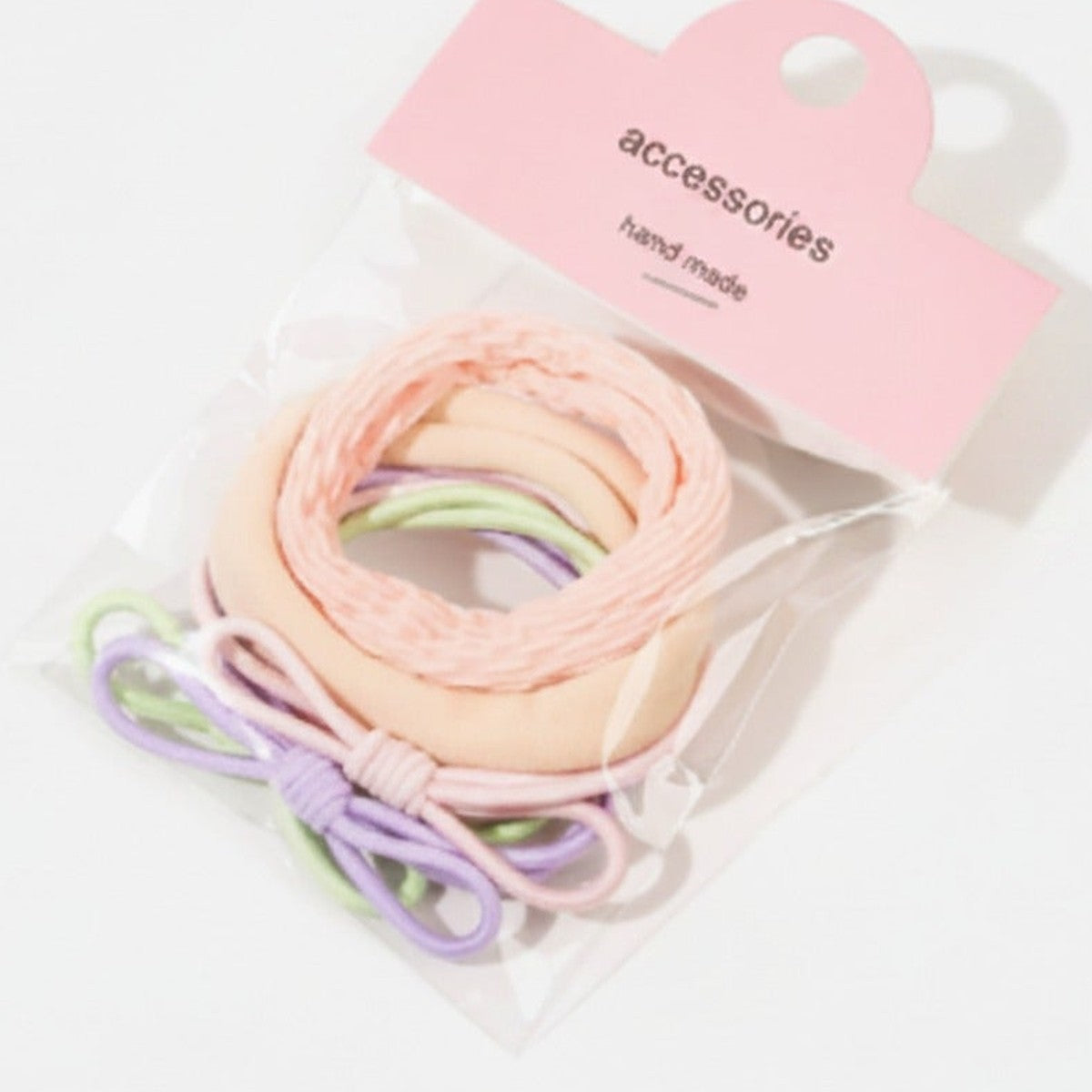 Pastel Hair Clips Set With Ribbon Bows – hair accessories (view 1)