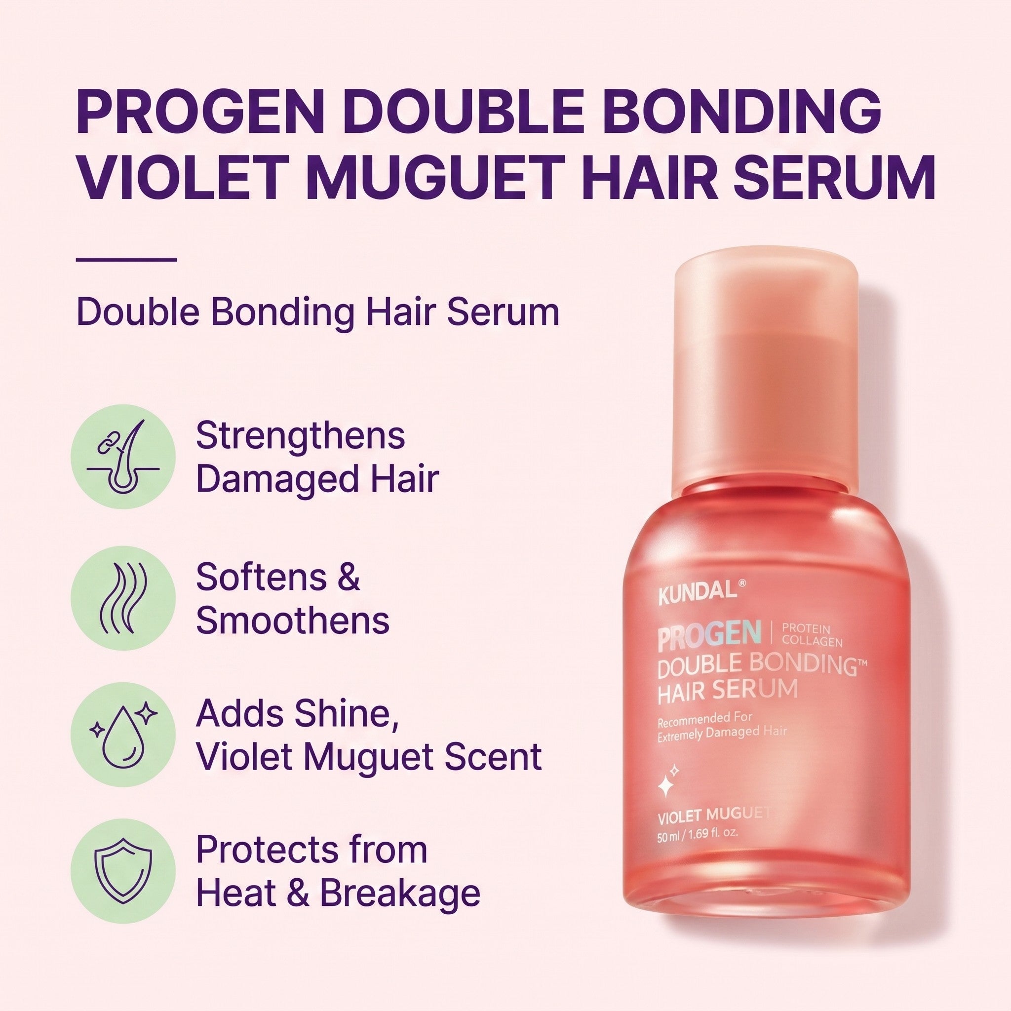 PROGEN DOUBLE BONDING VIOLET MUGUET HAIR SERUM 50ML