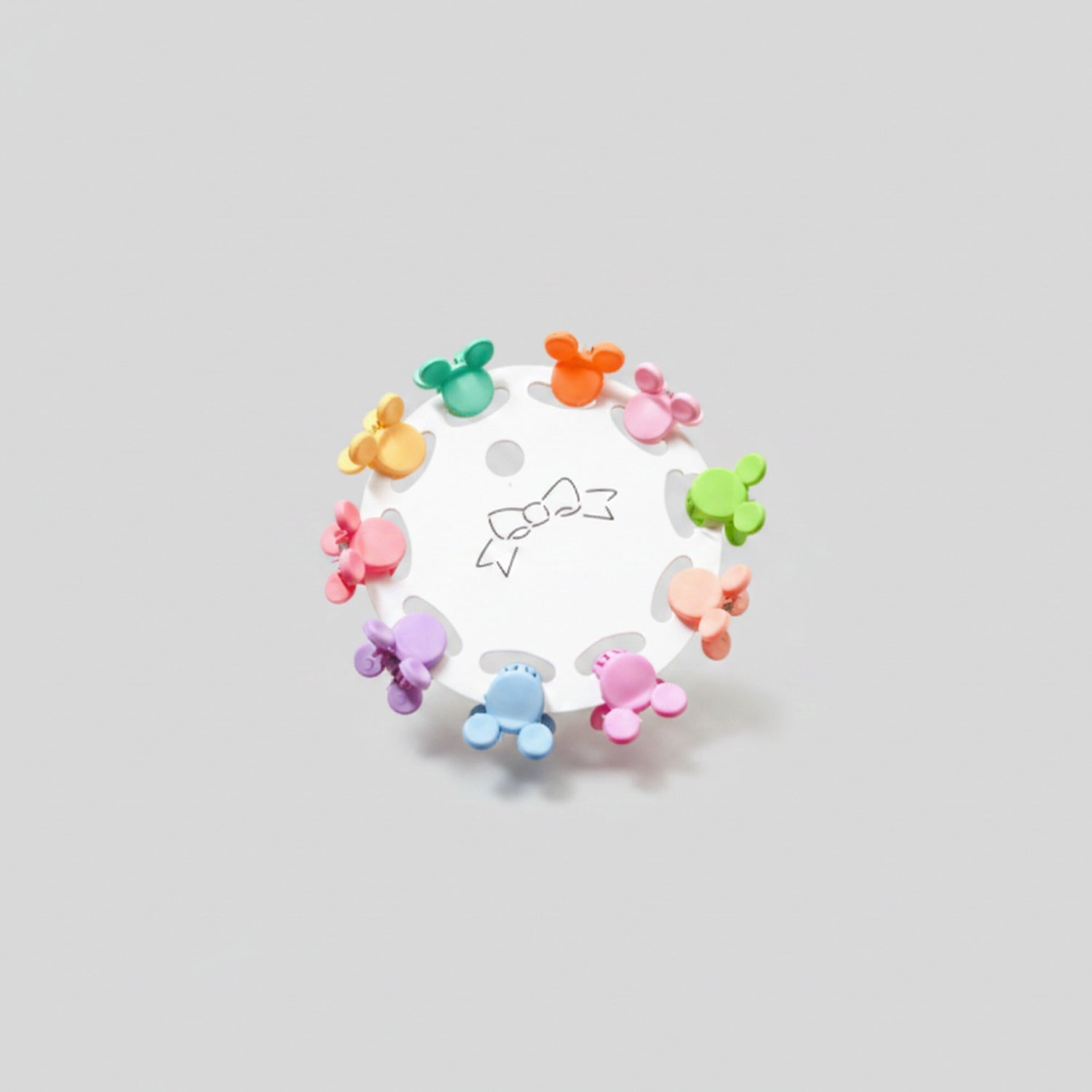 Blue Flower Hair Clips Set Mickey