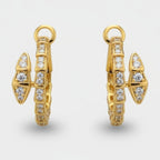 Sparkly Gold Huggie Hoop Earrings Gold