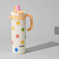 Colorful Polka Dot Insulated Tumbler With Handle – novelty & toys (view 1)