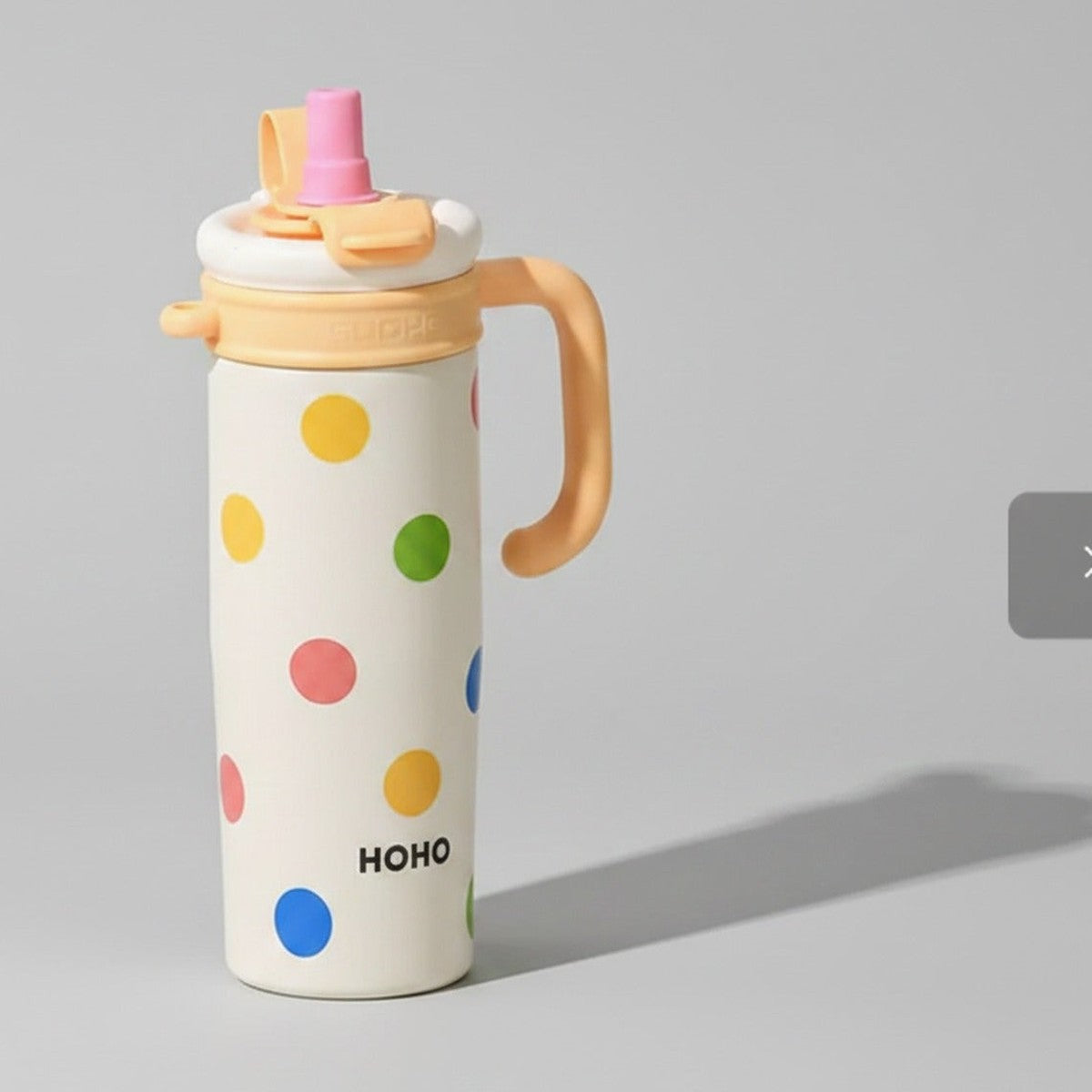 Colorful Polka Dot Insulated Tumbler With Handle – novelty & toys (view 1)