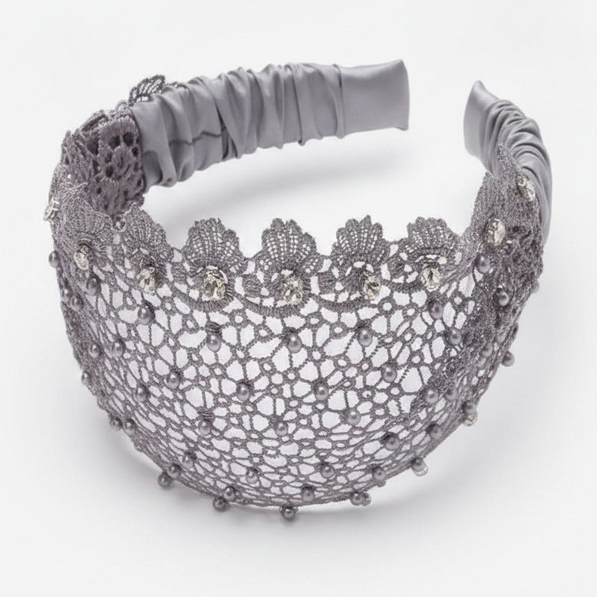 Lace Padded Headband - Gray