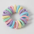 Colorful Fabric Hair Rings Set - Pastel – hair accessories (view 1)