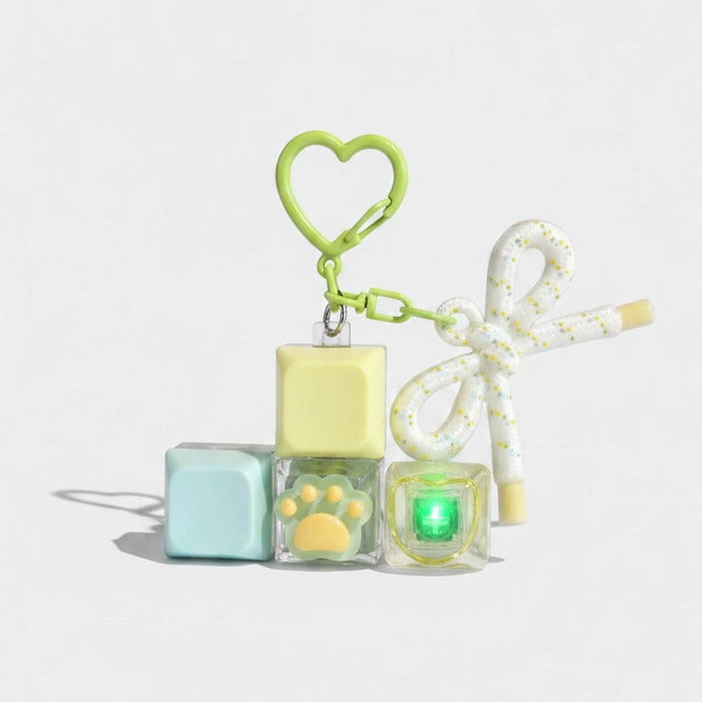Charm Mini Perfume Bottle Keychain - Green