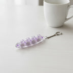 Heart Keycap Light-Up Keychain - Purple