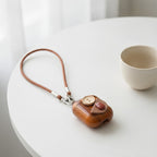 Button Detail Earbuds Case - Brown (for AirPods Pro 3)