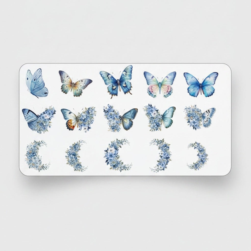 Blue Butterfly Dream Sticker Sheet Set – stationery (view 1)