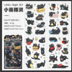 Black Cat Sticker Sheet Set - Moonlight Spirits