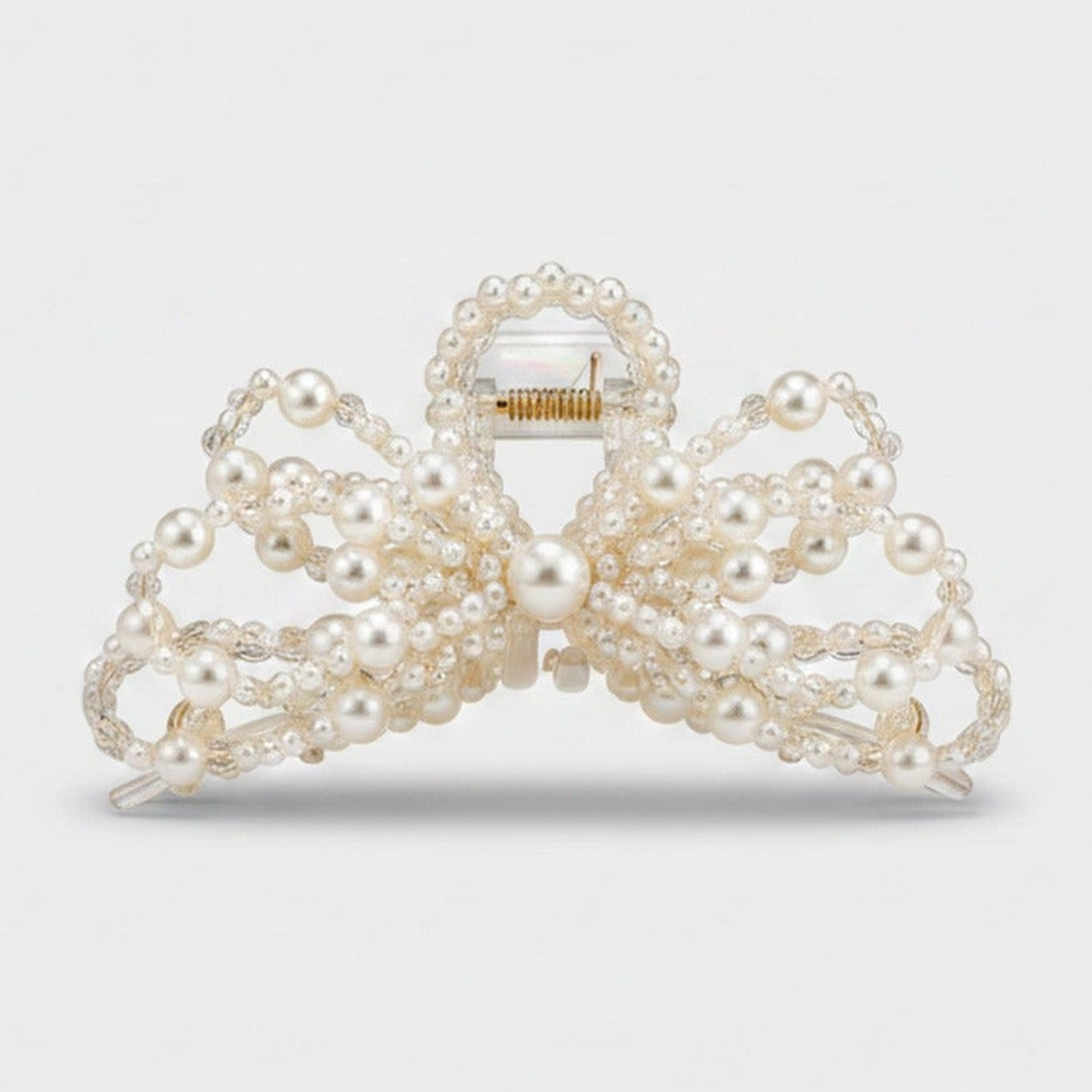 Pearl Beaded Butterfly Hair Claw Clip – hair accessories (view 1)