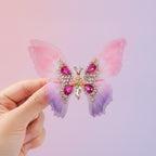 Sparkly Butterfly Hair Claw - Rose