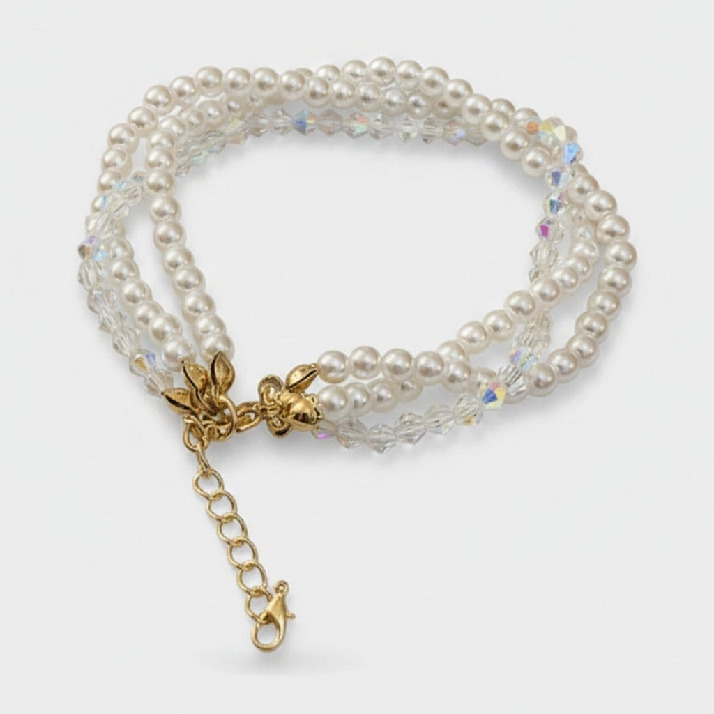 Pearl Beaded Multi-Strand Statement Bracelet – jewelry (view 1)