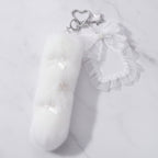 Fuzzy Tail Bag Charm - White