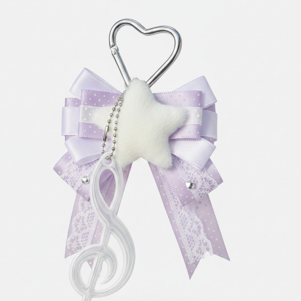 Butterfly Bow Bag Charm - Purple