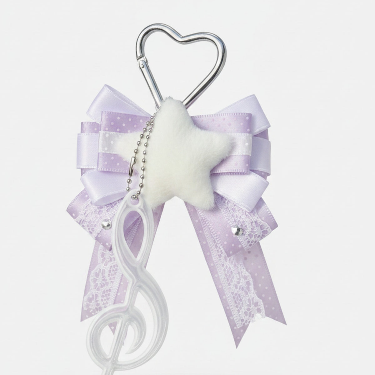 Butterfly Bow Bag Charm - Purple