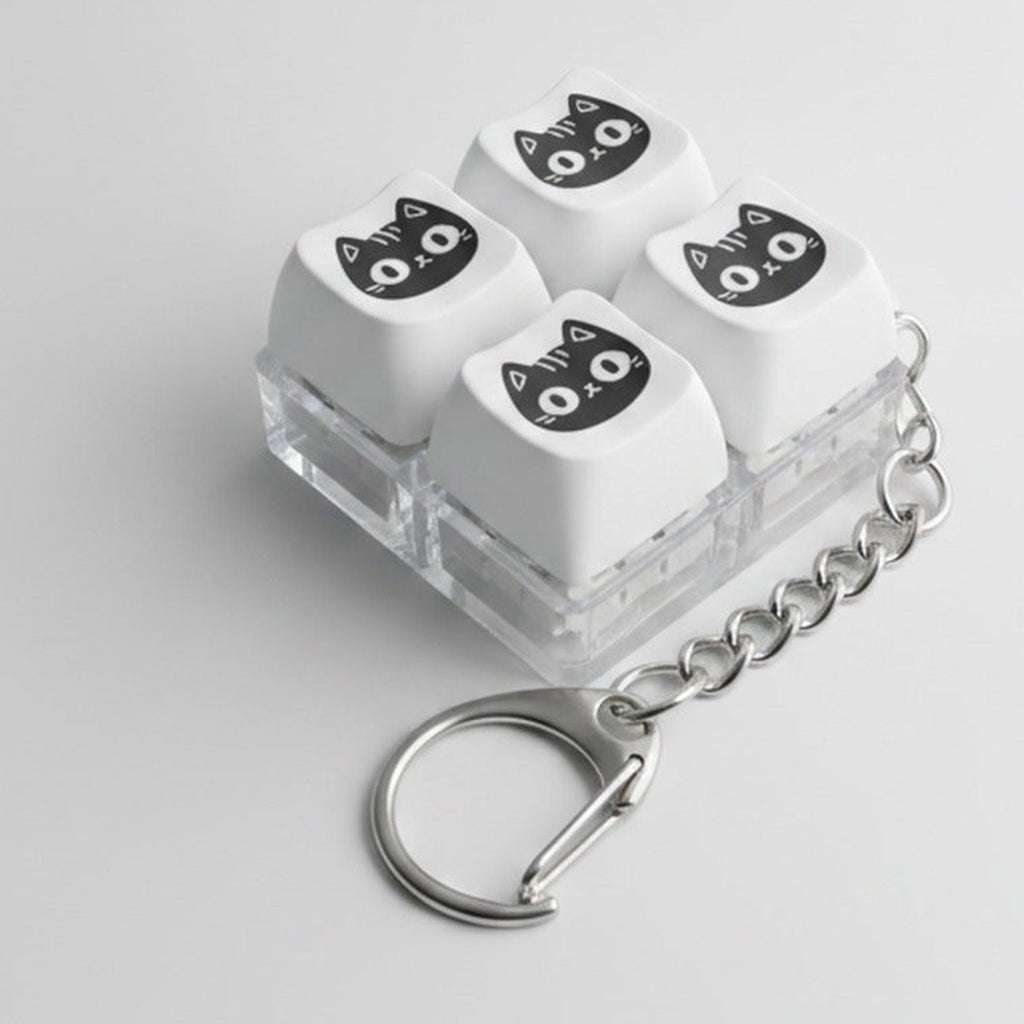 Light-Up Cat Face Keychain - Type 1