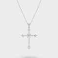 Crystal Cross Pendant Silver Chain Necklace – jewelry (view 1)