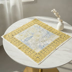 Botanical Border Silk Scarf - Terracotta