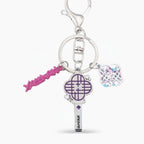 Acrylic Keyring Set With Charm Charms - Purple & Pink Charm – novelty & toys (view 1)