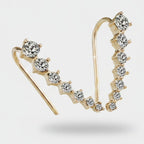 Rhinestone Curved Ear Crawler Earrings - Default 2 – jewelry (view 1)