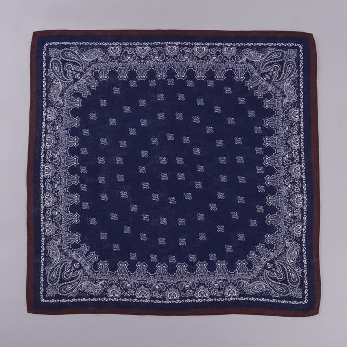 Ornate Bandana Square Scarf - Burgundy