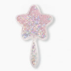 Star-Shaped Glitter Hair Brush With Beaded Handle – Korean beauty tool (view 1)