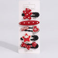 Red Polka Dot Star Heart Hair Clips Set – hair accessories (view 1)