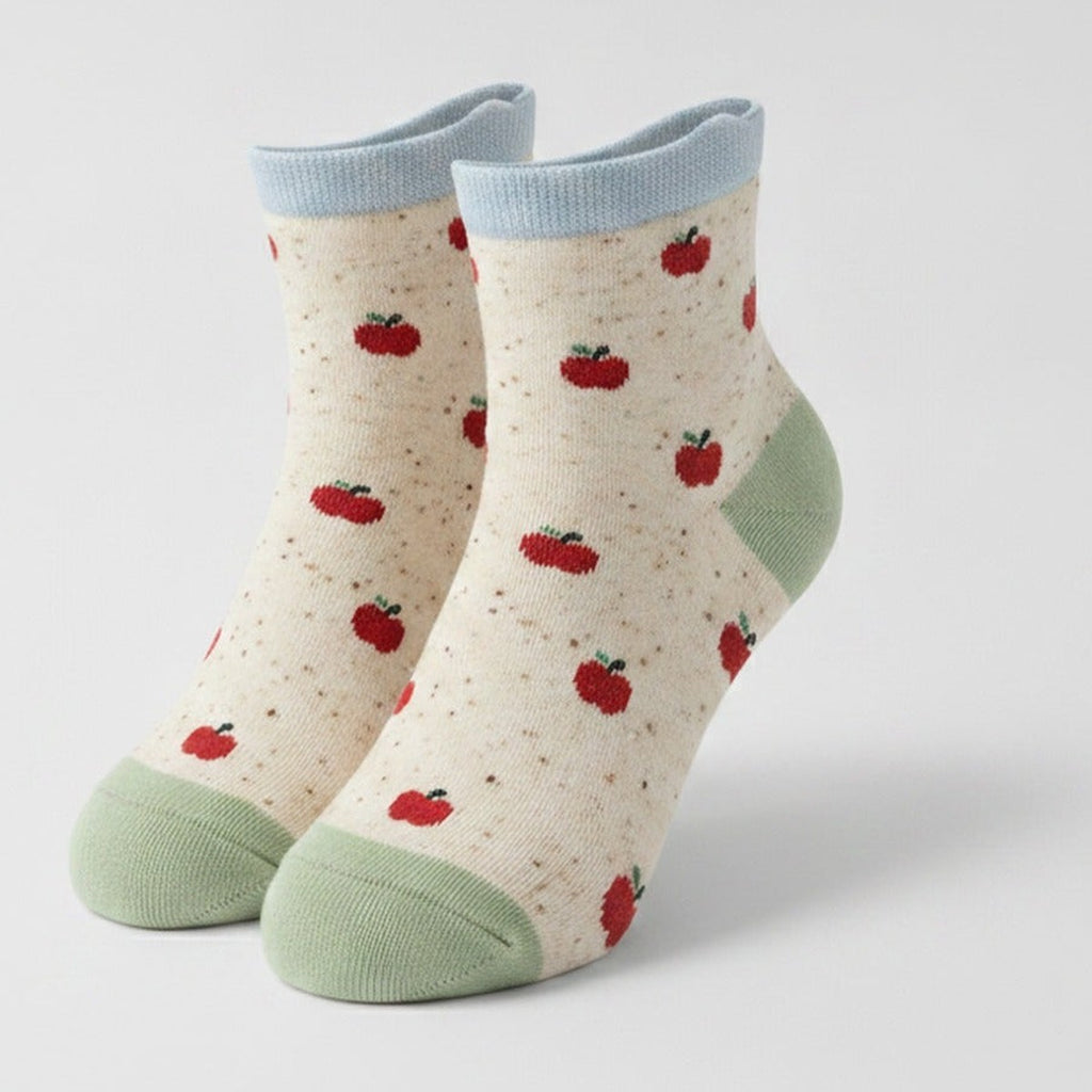Red Apple Print Ankle Socks – apparel accessories (view 1)