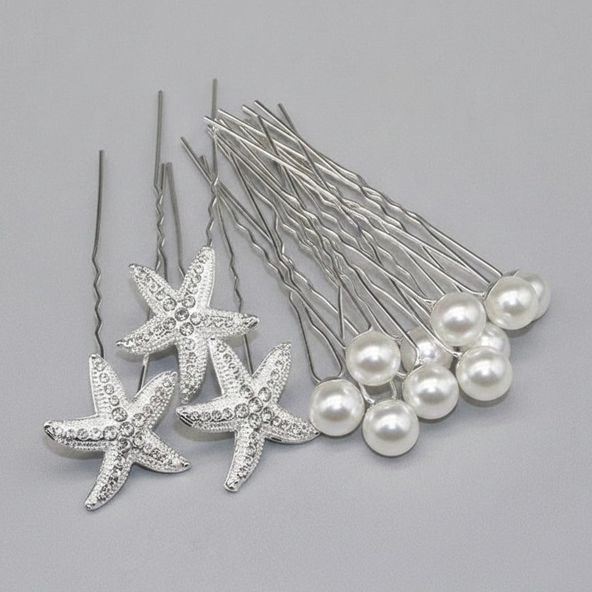 Starfish Pearl Hair Clip Set - Starfish & Pearl