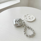 Bow Pearl Charm Airbuds Case - Silver (for AirPods 3)