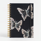 Mystical Butterfly Spiral Notebook - Mystical Black
