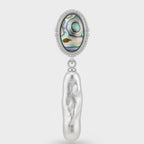 Baroque Pearl Statement Dangles - Silver