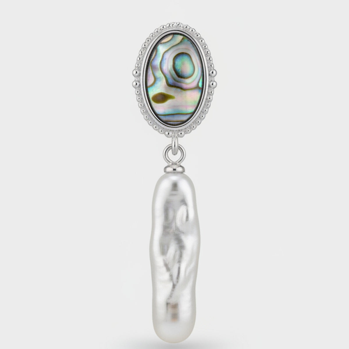 Baroque Pearl Statement Dangles - Silver