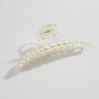 Pearl Beaded Clear Claw Hair Clip – hair accessories (view 1)