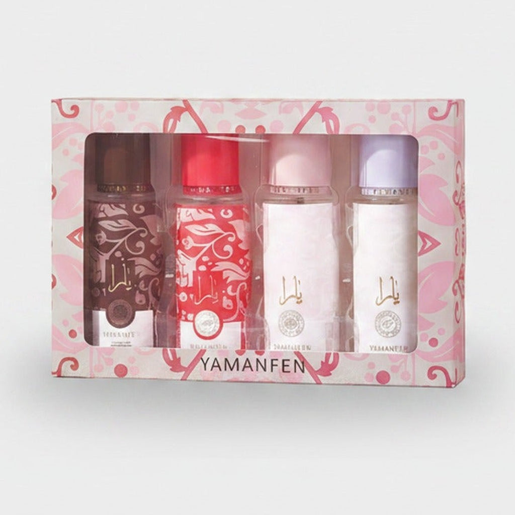 Parfum Spray Set Four-Piece Pink Floral Gift Box – Korean beauty tool (view 1)
