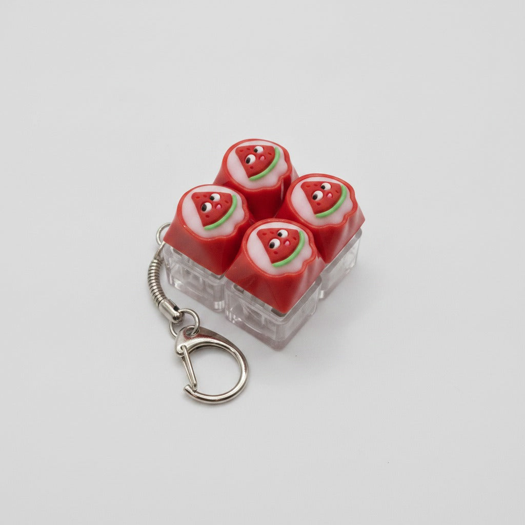 Watermelon Keycap Keychain - Square